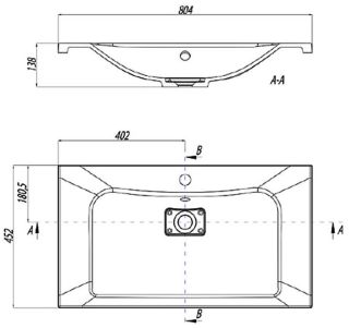 Раковина Акватон Брук 80см 1A71453KBC010